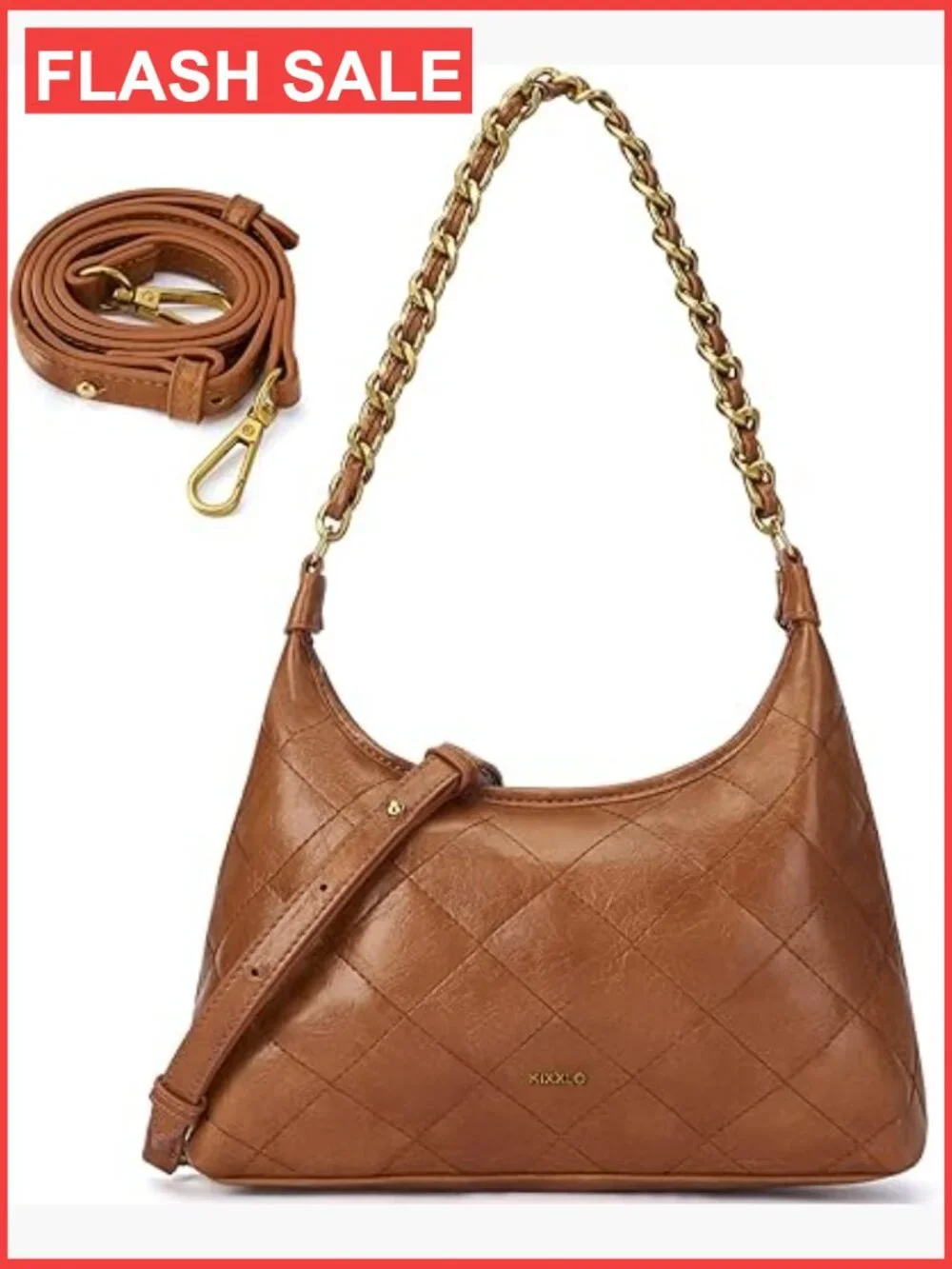 Vintage Crescent Hobo Crossbody Bag with Adjustable Strap